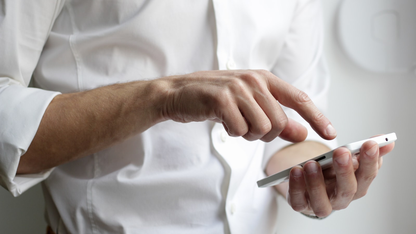 A person reading something upsetting on their phone